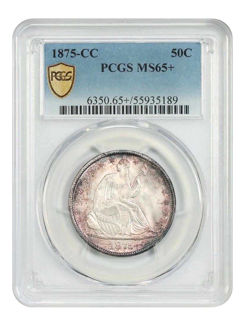 Liberty Seated Half Dollar - 1875-CC 50C PCGS MS65+: Liberty Seated Half Dollar - 1875-CC 50C PCGS MS65+ This listing features Liberty Seated Half Dollar - 1875-CC 50C PCGS MS65+. Item specifics are provided below. Item Specifics: Certification: PCGS