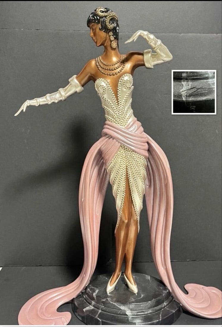 Bal ERTE 1990 Limited Bronze Sculpture 45cm 77/ 500 Signed Stamped Belle du (1 of 10)