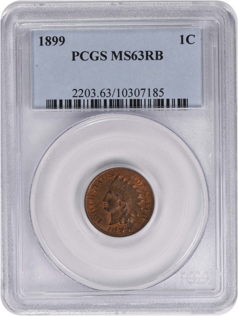 PCGS 1899 Indian Cent MS63RB (1 of 2)