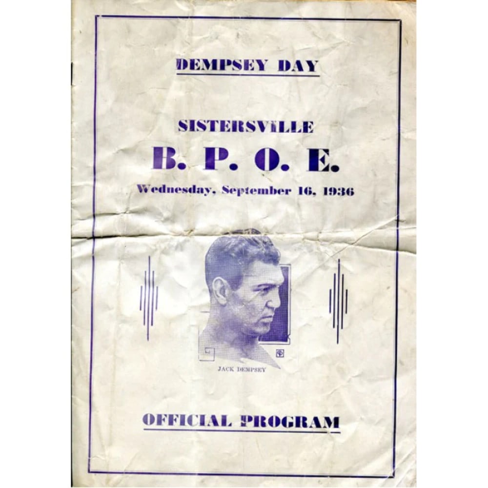 Program Jack Dempsey Unsigned Dempsey Day