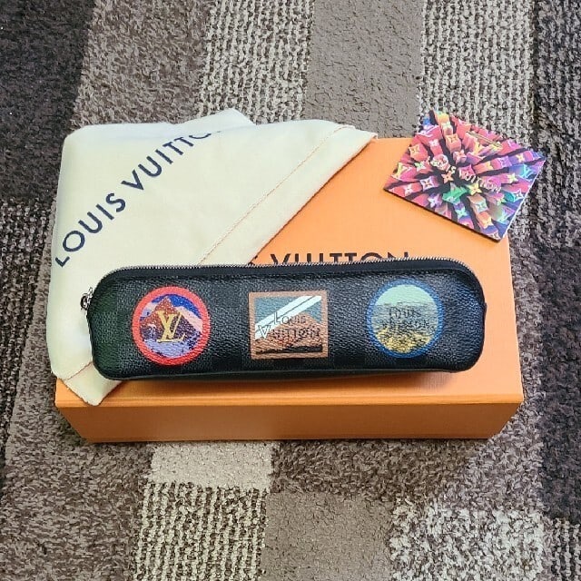 Authentic Louis Vuitton Monogram Pen Case Trousse Elizabeth Pencil Pouch W8.3in (1 of 7)