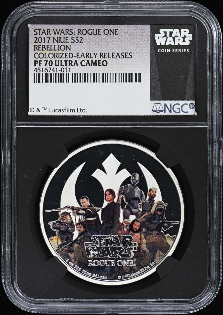PR70DCAM 2017 NIUE REBELLION COLORIZED-ER S$2 NGC: PR70DCAM 2017 NIUE REBELLION COLORIZED-ER S$2 NGC This listing features PR70DCAM 2017 NIUE REBELLION COLORIZED-ER S$2 NGC. Item specifics are provided below. Item Specifics: Circulated/Uncirculated: U