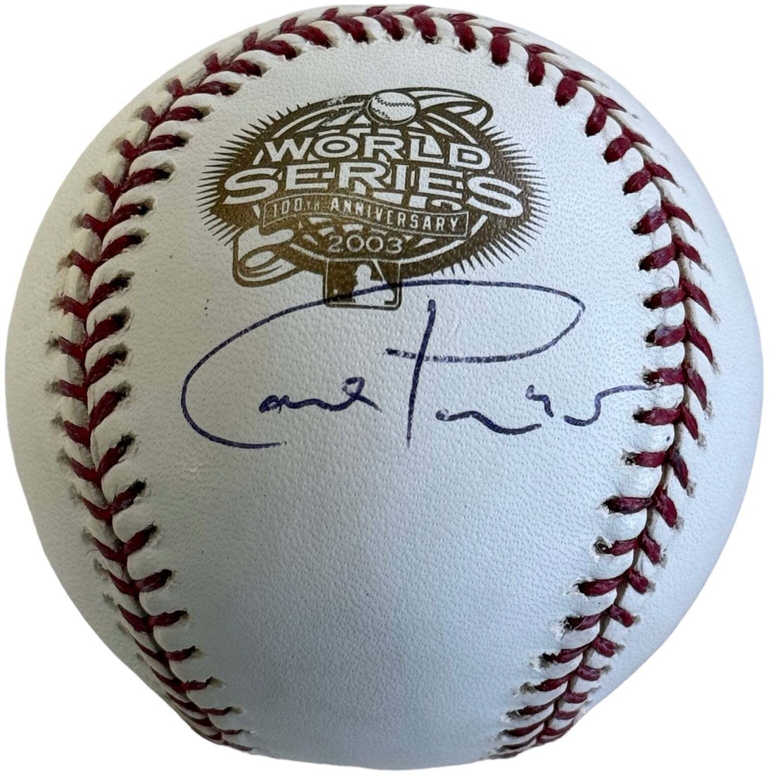 (Beckett) Carl Pavano Autographed 2003 Official World Series Baseball (1 of 2)