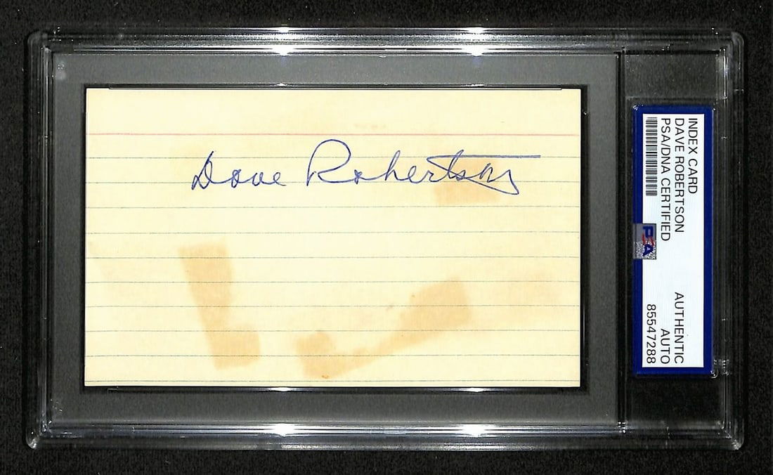 199292 Dave Robertson Signed/ Autographed 3x5 Index Card New York Giants PSA/ DNA (1 of 1)