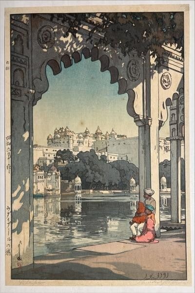 Signed Hiroshi Yoshida The Palace of Udaipur Woodblock Print 1931 Sheet Only: Signed Hiroshi Yoshida The Palace of Udaipur Woodblock Print 1931 Sheet Only This listing features Signed Hiroshi Yoshida The Palace of Udaipur Woodblock Print 1931 Sheet Only. Item specifics are prov