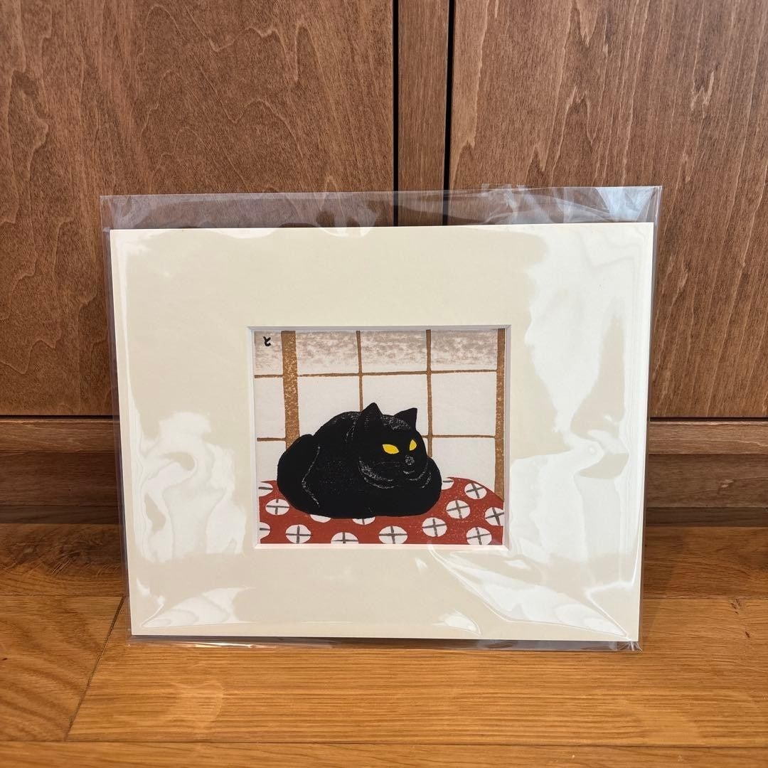 Art Tomoo Inagaki Cat Woodblock Black Print Signed on the plate Japanese Moden: Art Tomoo Inagaki Cat Woodblock Black Print Signed on the plate Japanese Moden This listing features Art Tomoo Inagaki Cat Woodblock Black Print Signed on the plate Japanese Moden. Item specifics are