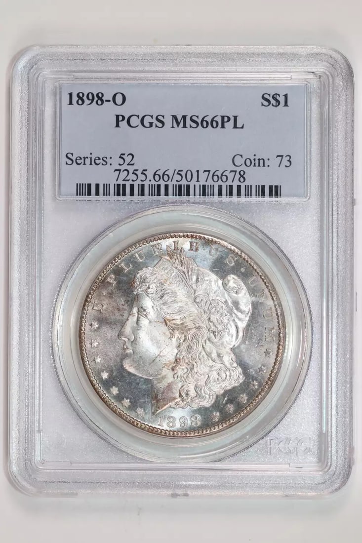 FLASHY & VERY PQ - 1898-O MORGAN DOLLAR PCGS MS66 PL: FLASHY & VERY PQ - 1898-O MORGAN DOLLAR PCGS MS66 PL This listing features FLASHY & VERY PQ - 1898-O MORGAN DOLLAR PCGS MS66 PL. Item specifics are provided below. Item Specifics: Country Of Origin: U