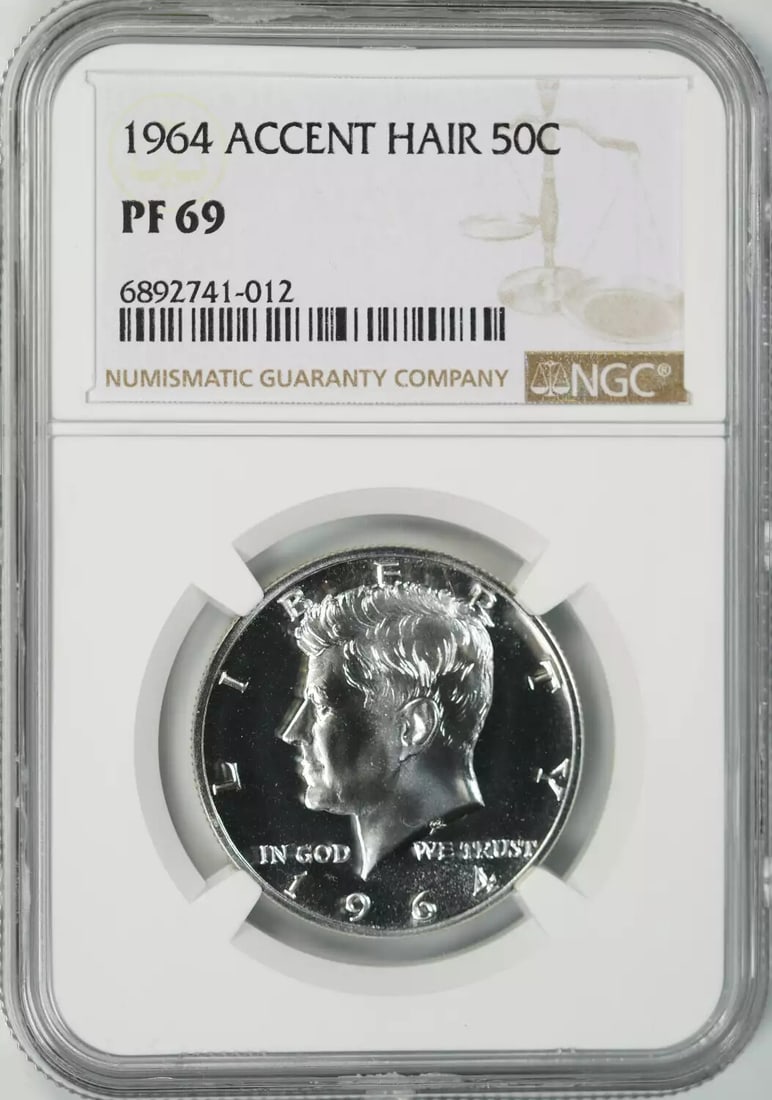 (012) 1964 PROOF KENNEDY HALF DOLLAR 50C NGC CERTIFIED PF 69 ACCENT HAIR: (012) 1964 PROOF KENNEDY HALF DOLLAR 50C NGC CERTIFIED PF 69 ACCENT HAIR This listing features (012) 1964 PROOF KENNEDY HALF DOLLAR 50C NGC CERTIFIED PF 69 ACCENT HAIR. Item specifics are provided bel