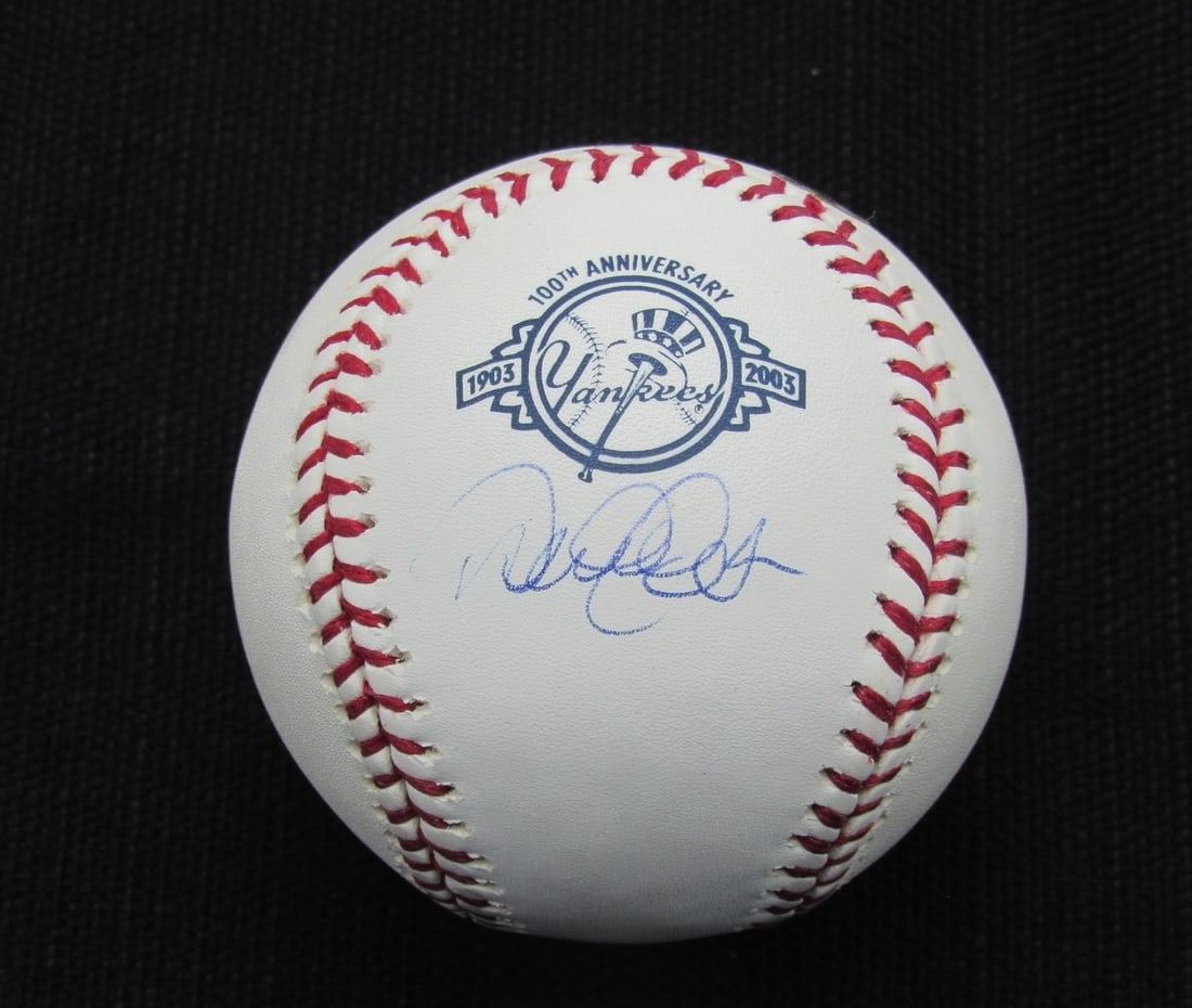 187136 Derek Jeter Signed/ Auto Yankees 100th OML Baseball STEINER (1 of 2)