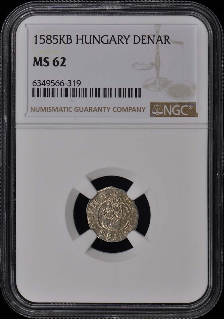 62 1585KB Hungary Denar Rudolf Madonna and Child NGC MS (1 of 1)