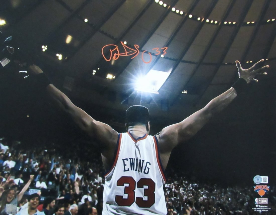 177496 Patrick Ewing HOF Autographed 16x20 Photo New York Knicks BAS Beckett (1 of 3)