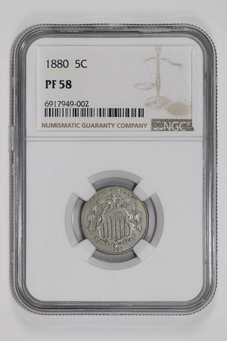 PR58 1880 PROOF SHIELD NICKEL NGC (1 of 2)