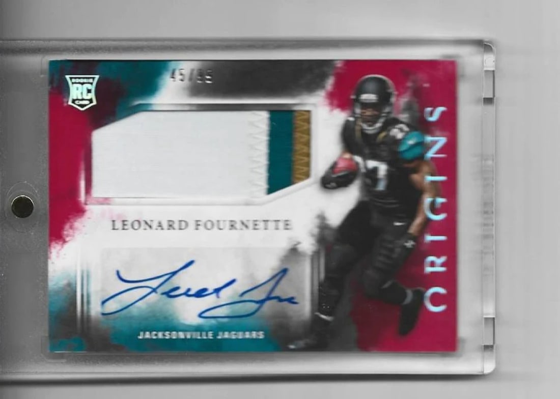 Car Leonard Fournette 2017 Panini #109 Player Worn Material And Autograph Rookie (1 of 1)