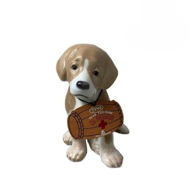 Box Royal Copenhagen 1994 St. Bernard Dog Porcelain figurine H12.5cm With (1 of 6)