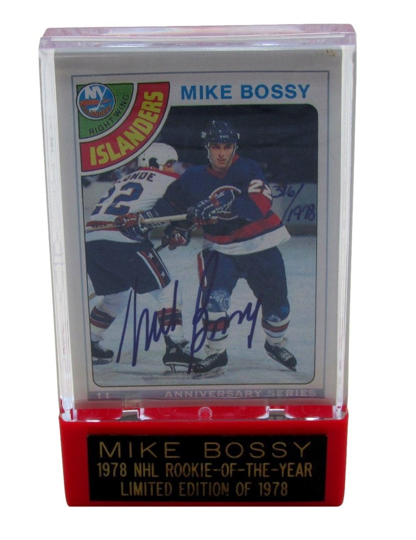 200024 1978 Mike Bossy HOF Signed/ Auto Anniversary Series Rookie Card #11 RC (1 of 6)