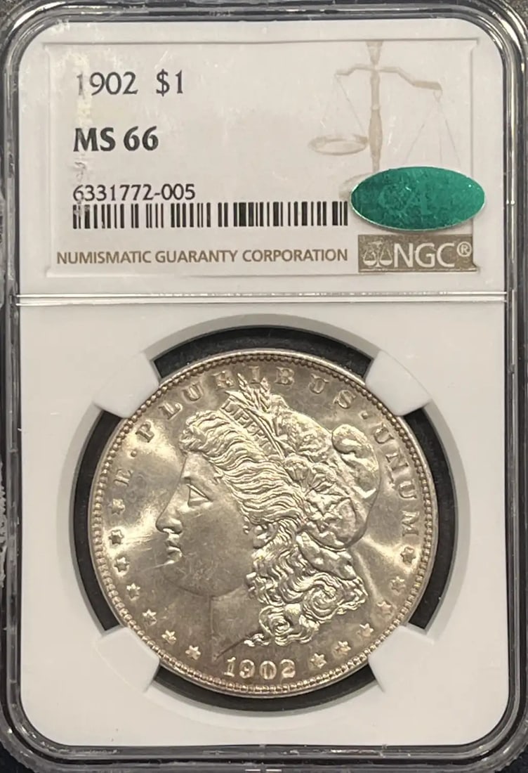 CAC 1902 MORGAN DOLLAR NGC MS66 (1 of 2)