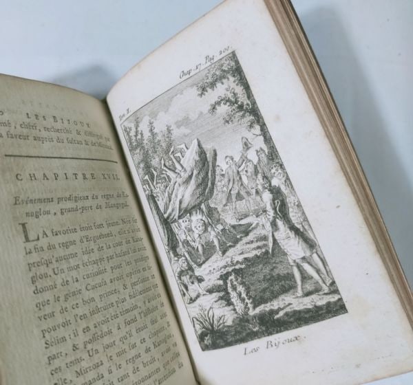 c.1771 Diderot Les Bijoux Indiscrets 2 Vols Cazin-Style Illustrated Edition (1 of 10)