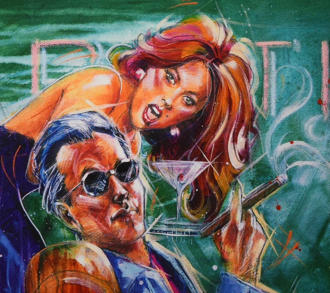 Another Martini Original Serigraph Framed Numbered - Michael Bryan - 7