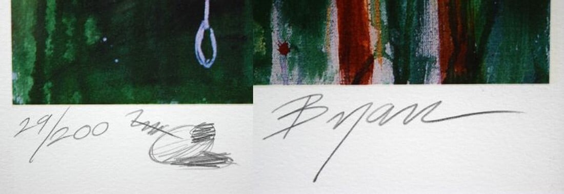 Another Martini Original Serigraph Framed Numbered - Michael Bryan - 9