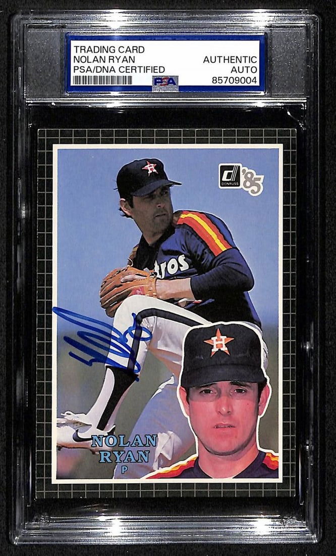 BA204258 Nolan Ryan HOF Astros Auto 1985 Donruss Action All-Stars Card PSA/ DNA (1 of 1)