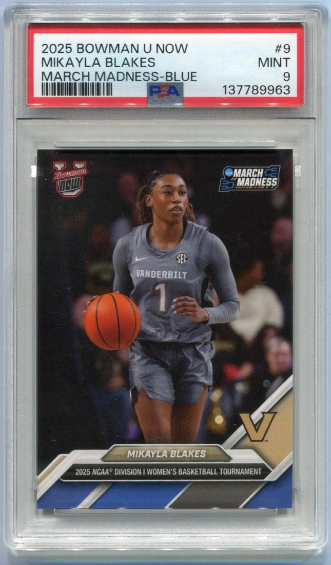Graded Mikayla Blakes 2025 Bowman U Now March Madness Blue Parallel Card #9 PSA: Graded Mikayla Blakes 2025 Bowman U Now March Madness Blue Parallel Card #9 PSA This listing features Graded Mikayla Blakes 2025 Bowman U Now March Madness Blue Parallel Card #9 PSA. Item specifics ar