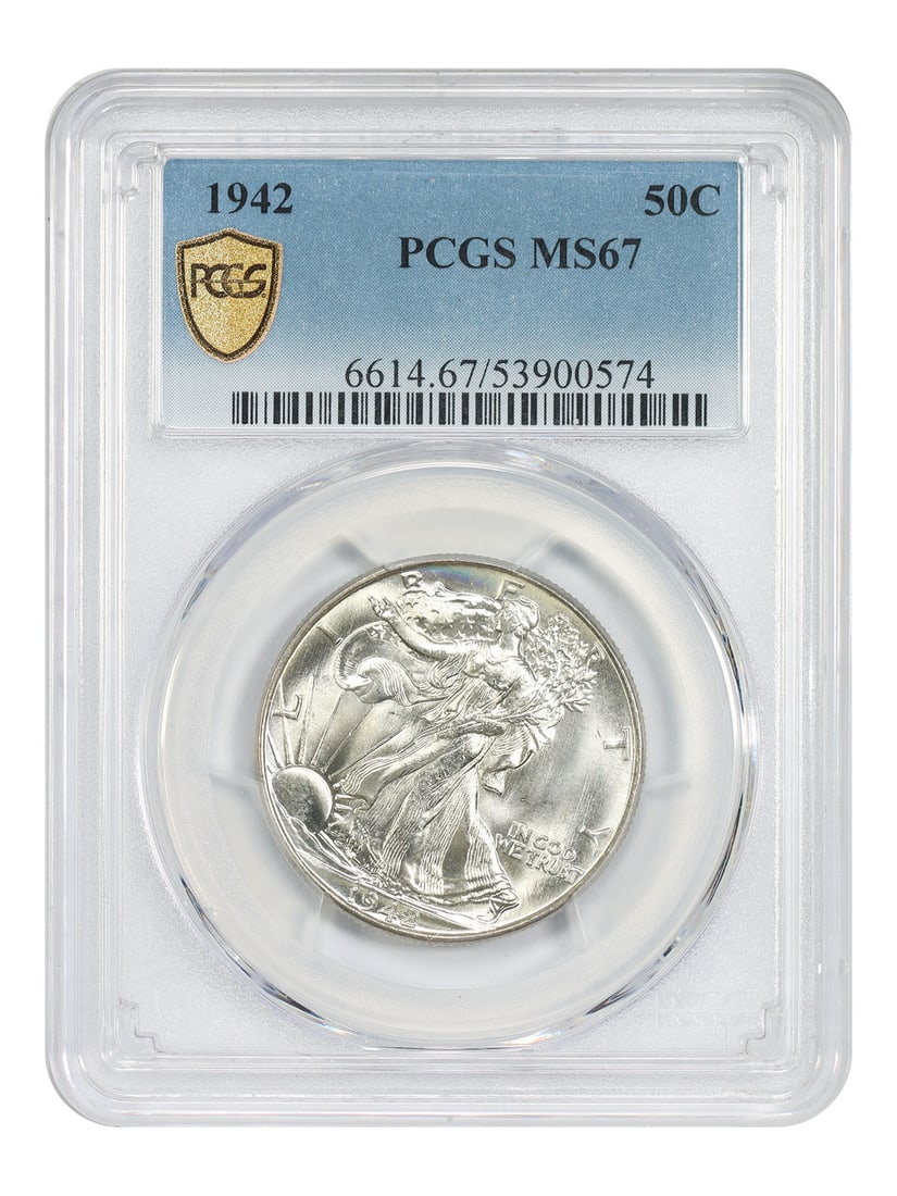 Walking Liberty Half Dollar - 1942 50C PCGS MS67 (1 of 4)