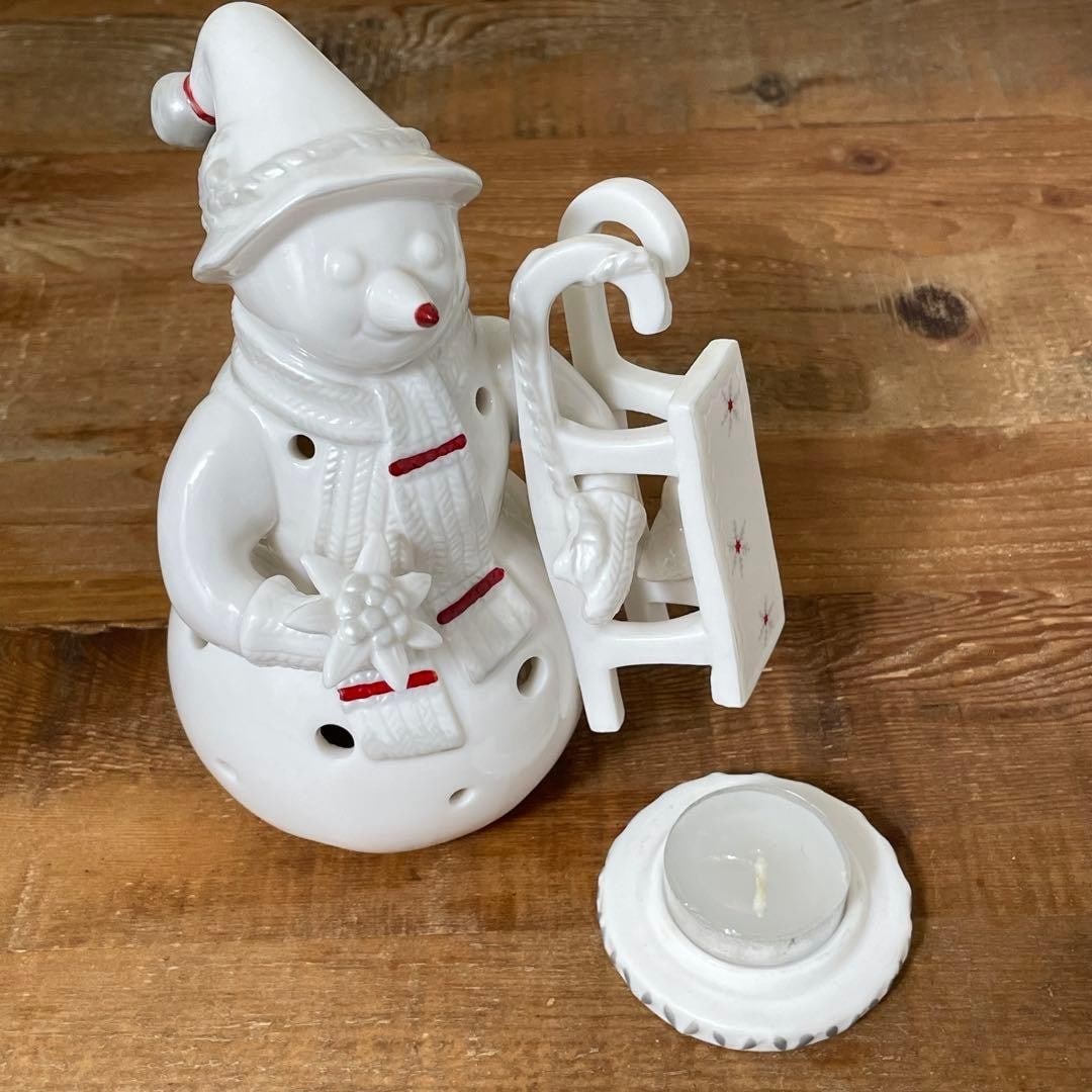 Decor Villeroy & Boch Snowman Candle Holder Porcelain Figurine White H 18cm Home (1 of 10)