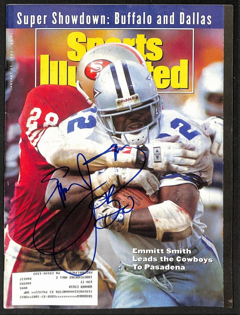 206179 Emmitt Smith HOF Signed/ Auto 1993 Sports Illustrated Magazine PSA/ DNA: 206179 Emmitt Smith HOF Signed/ Auto 1993 Sports Illustrated Magazine PSA/ DNA This listing features 206179 Emmitt Smith HOF Signed/ Auto 1993 Sports Illustrated Magazine PSA/ DNA. Item specifics are