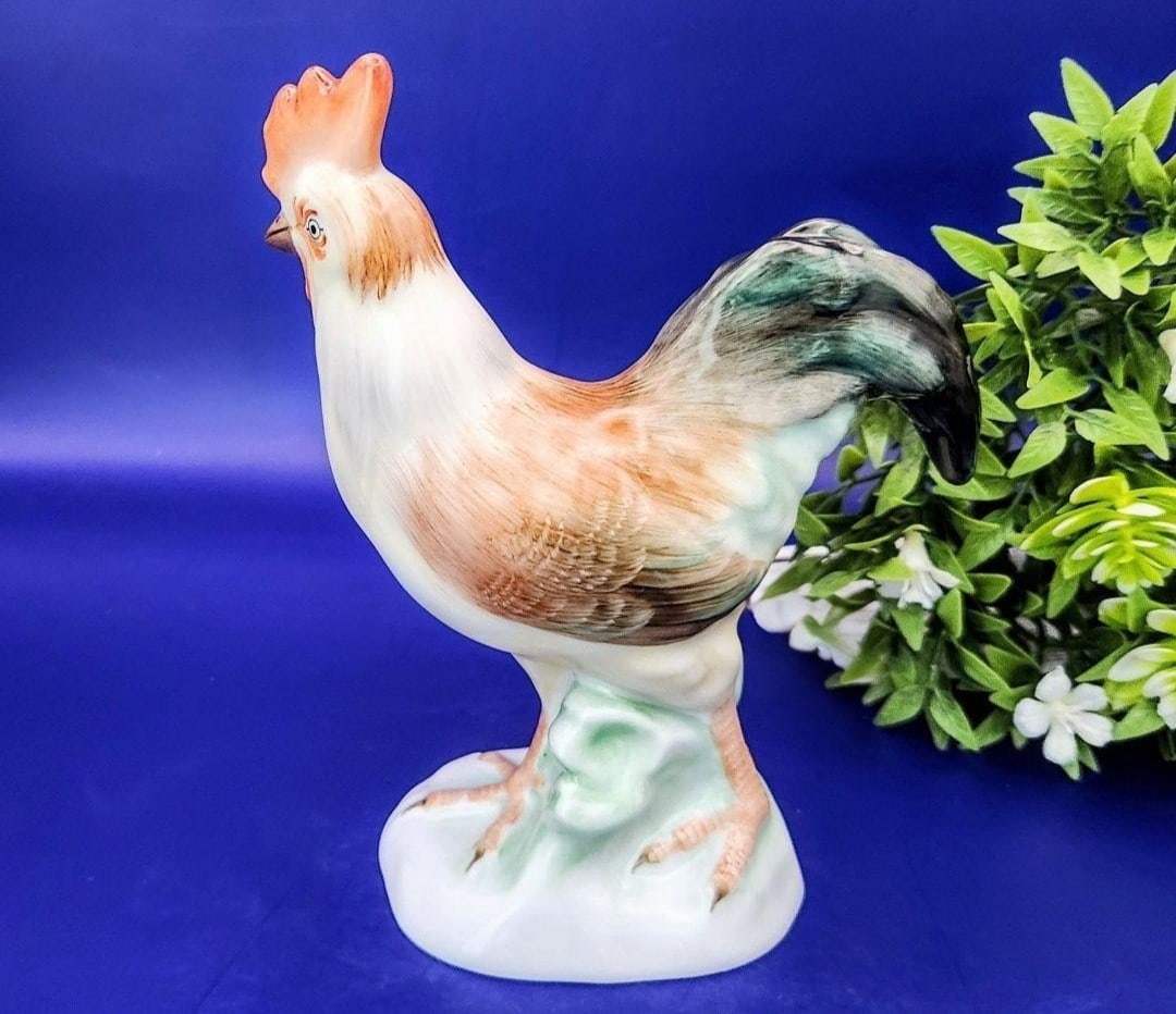 Collectible Herend Rooster Porcelain Figurine Zodiac: Year of the Rooster Rare (1 of 8)