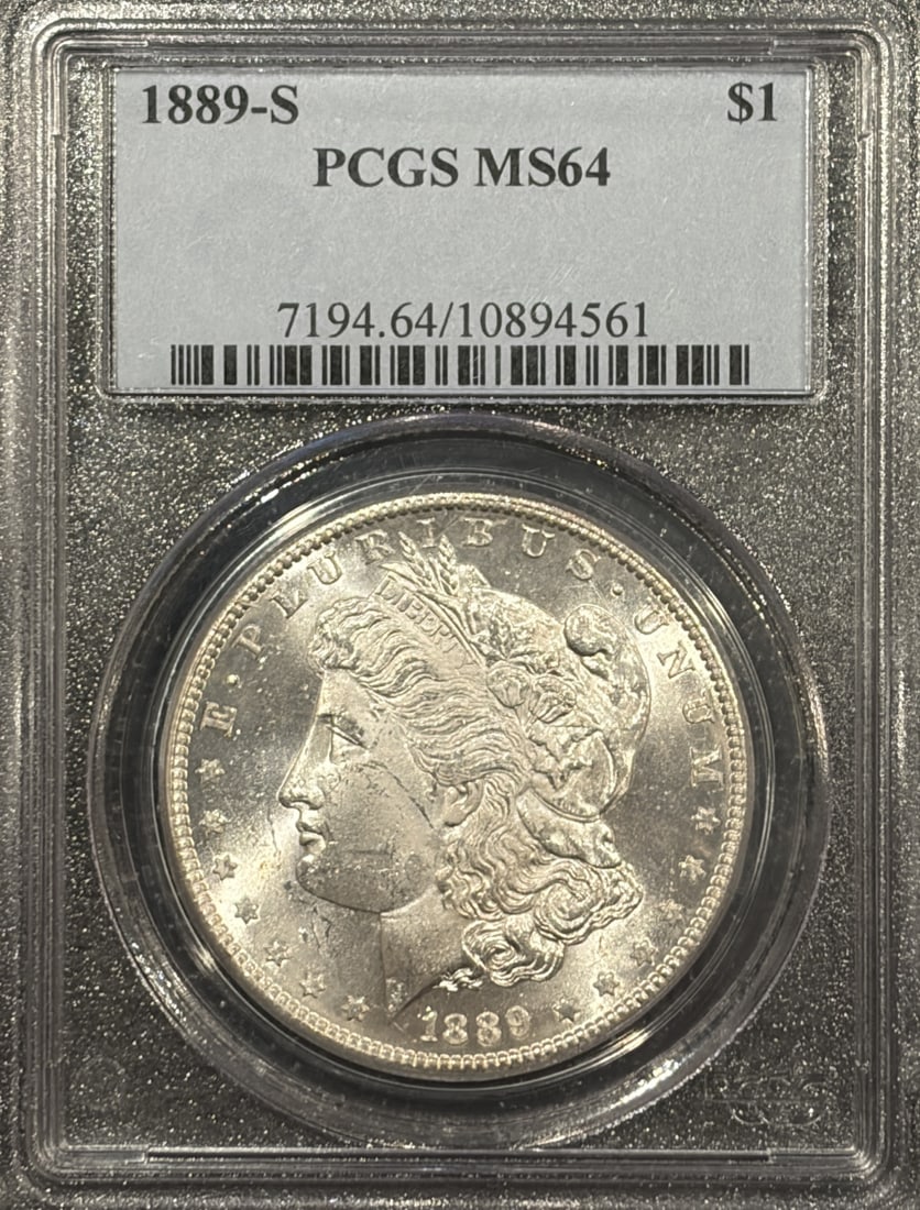 MS64 1889-S MORGAN DOLLAR PCGS (1 of 3)