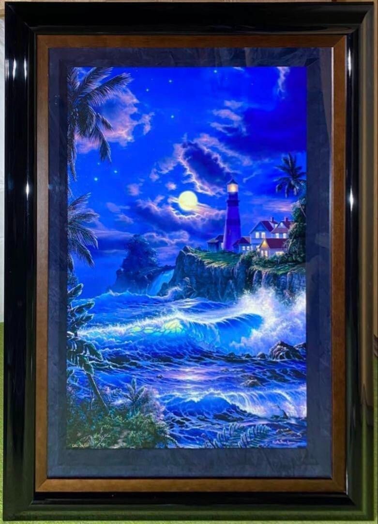 Work Christian Riese Lassen Moonlight Serenity Canvas Edition Light Up Art (1 of 13)