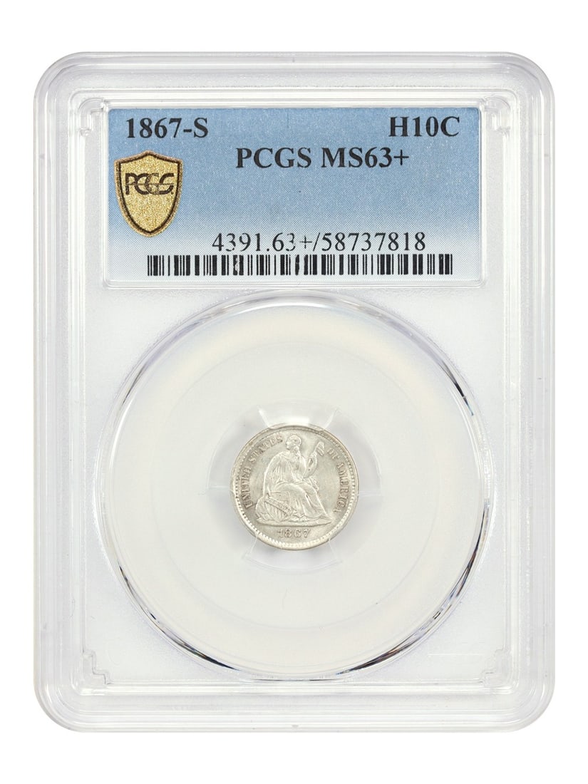 Scarce S-Mint Half Dime - 1867-S H10C PCGS MS63 - Liberty Seated Half Dime: Scarce S-Mint Half Dime - 1867-S H10C PCGS MS63 - Liberty Seated Half Dime This listing features Scarce S-Mint Half Dime - 1867-S H10C PCGS MS63 - Liberty Seated Half Dime. Item specifics are