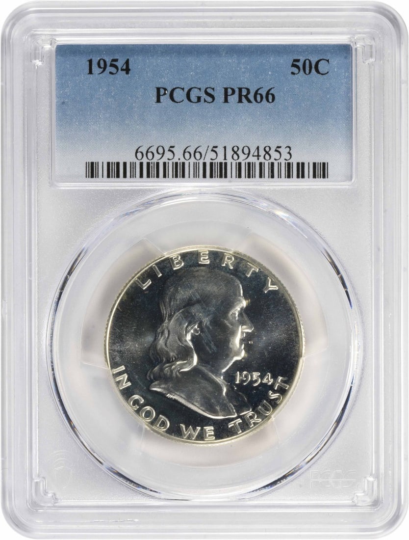 PCGS 1954 Franklin Half Dollar PR66 (1 of 2)