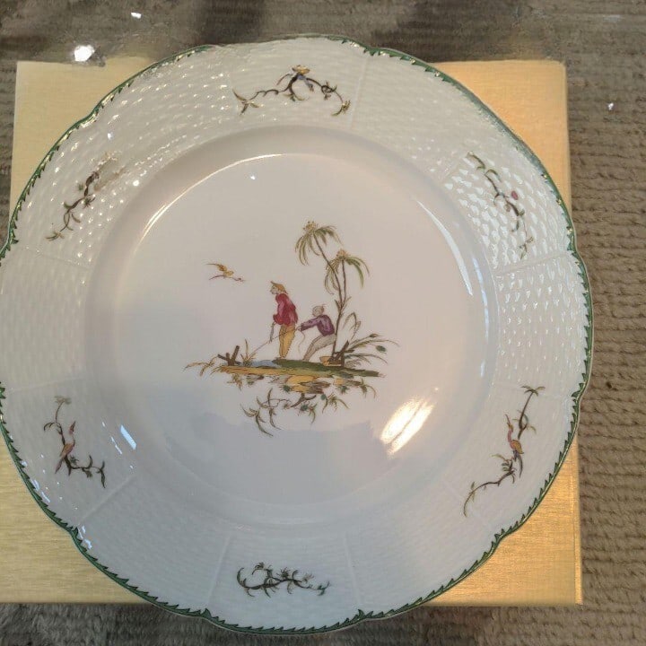 China RAYNAUD Limoges SI KIANG Plate No 2 Large Round Dinner Plate 32cm Fine (1 of 11)