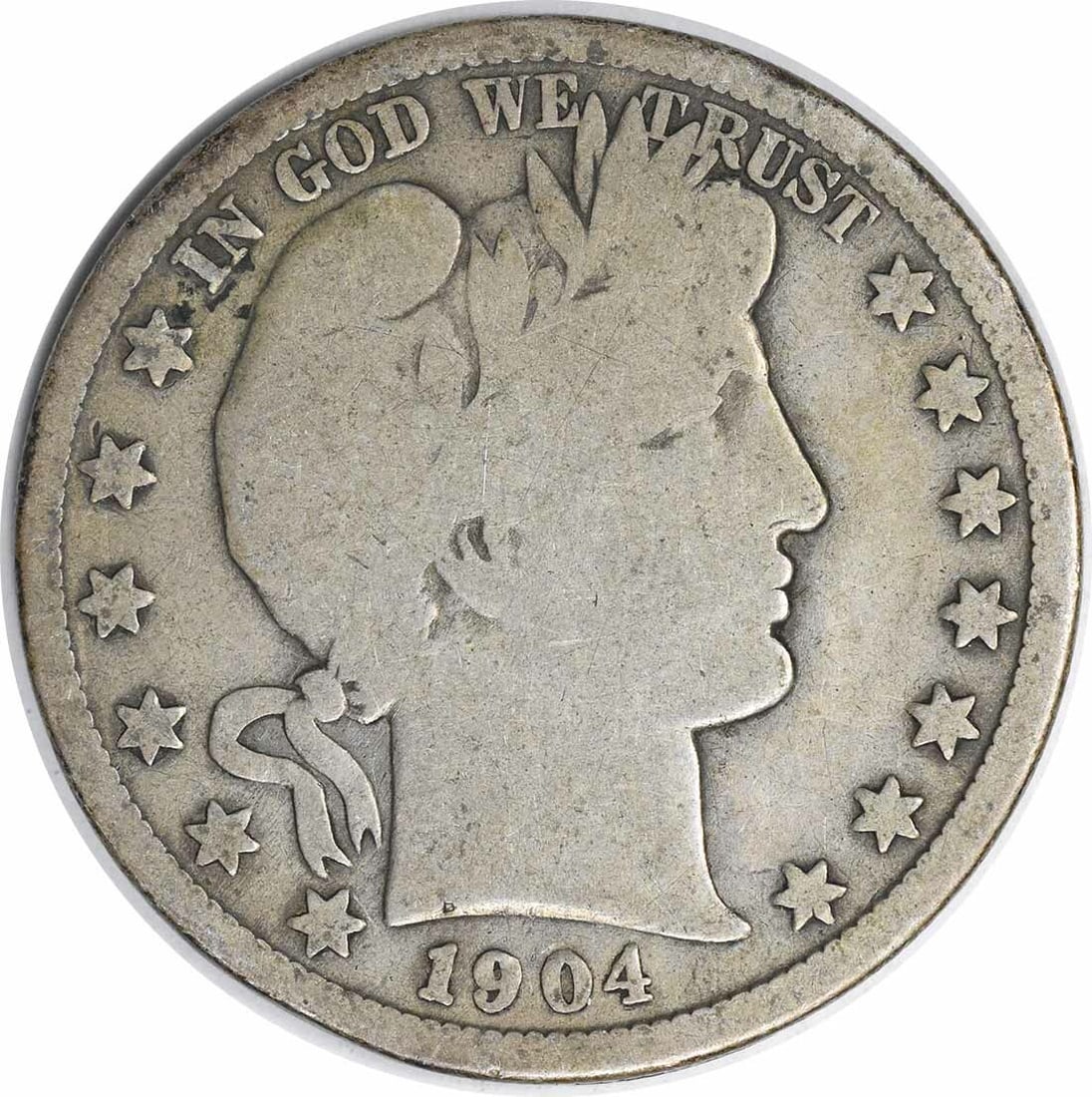Uncertified 1904-S Barber Silver Half Dollar VG (1 of 2)