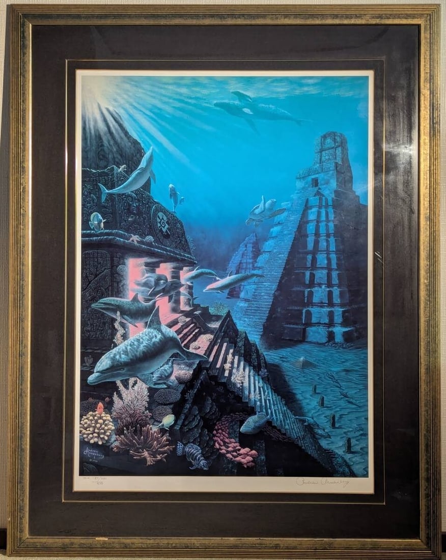 85cm Andrew Annenberg Underwater Ruins Dolphin S/ N SIgned Serigraph: 85cm Andrew Annenberg Underwater Ruins Dolphin S/ N SIgned Serigraph This listing features 85cm Andrew Annenberg Underwater Ruins Dolphin S/ N SIgned Serigraph. Item specifics are provided below. Item