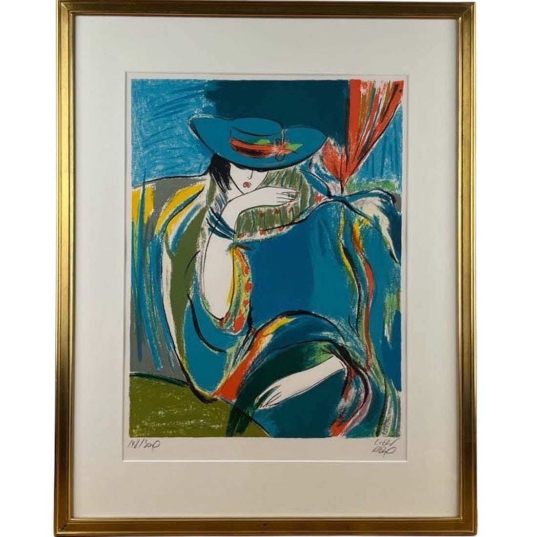 Framed Lien Dezo Arc-en-Ciel Hand Signed Lithograph 148/ 350 A.R.S Japan (1 of 11)