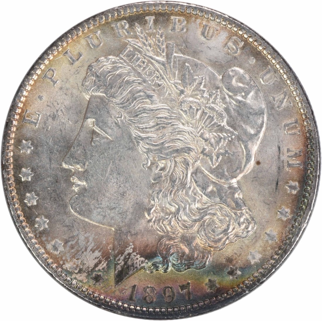 Uncertified 1897 Morgan Silver Dollar Choice BU: Uncertified 1897 Morgan Silver Dollar Choice BU This listing features Uncertified 1897 Morgan Silver Dollar Choice BU. Item specifics are provided below. Item Specifics: Country Of Origin: United Stat