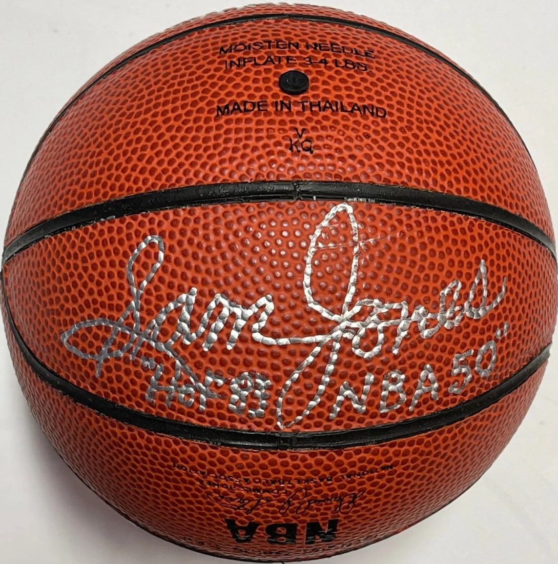 Basketball Sam Jones Autographed Spalding Mini (1 of 1)