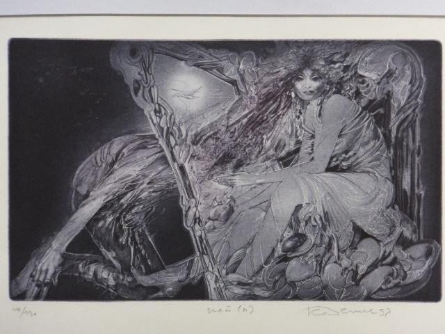 Art Karel Demel Original Lithograph "Exlibris for W.J. GOTZ" 44/ 130 Signed Czech (1 of 9)