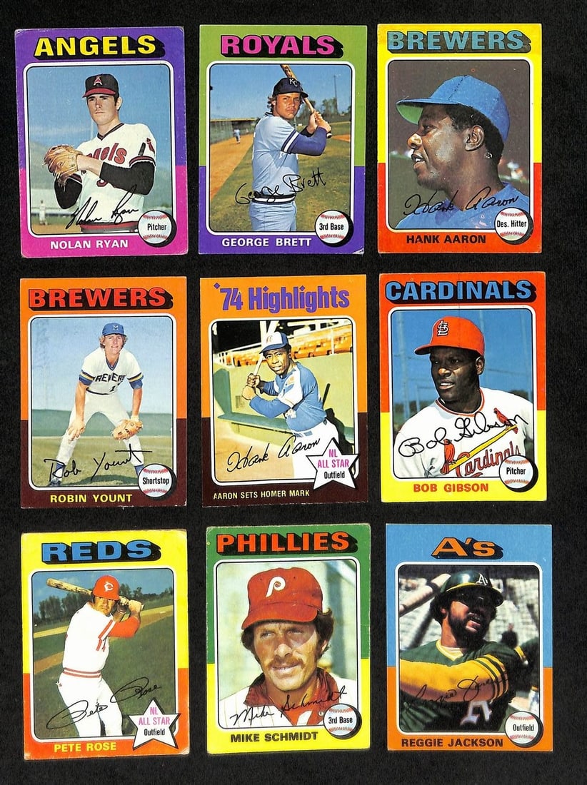 Ryan 194623 - 1975 TOPPS Baseball Complete Set (660) Aaron - Yount - Brett (1 of 12)