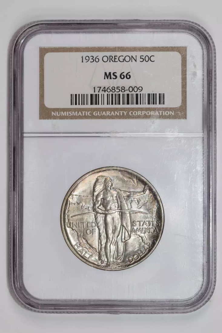 PQ 1936 OREGON TRAIL COMMEMORATIVE HALF DOLLAR NGC MS66 ORIGINAL (1 of 2)
