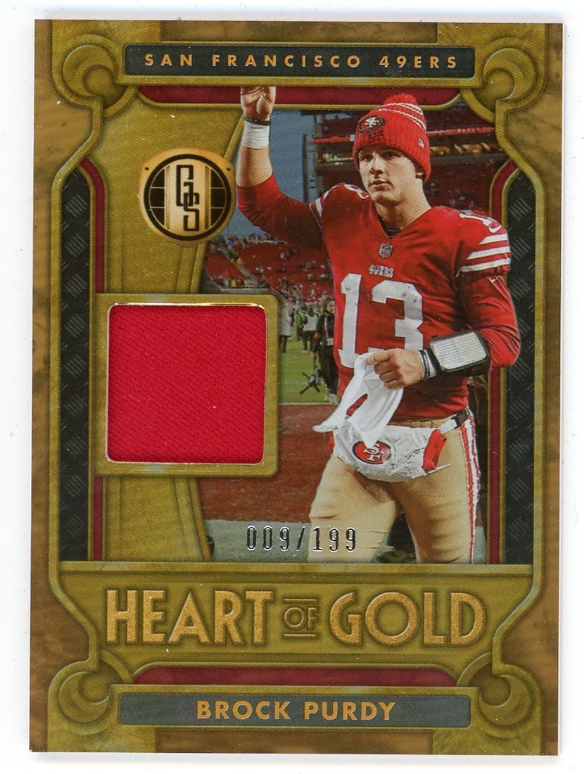 #15 Brock Purdy 2023 Panini Gold Standard Patch Relic: #15 Brock Purdy 2023 Panini Gold Standard Patch Relic This listing features #15 Brock Purdy 2023 Panini Gold Standard Patch Relic. Item specifics are provided below. Item Specifics: Brand: Panini Coun