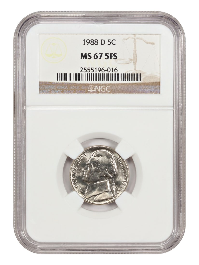 Jefferson Nickel - 1988-D 5C NGC MS67 5FS (1 of 4)