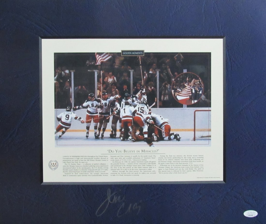 1980 Miracle on Ice JSA 186193 - Jim Craig Signed 16x20 Photo February 22 (1 of 2)