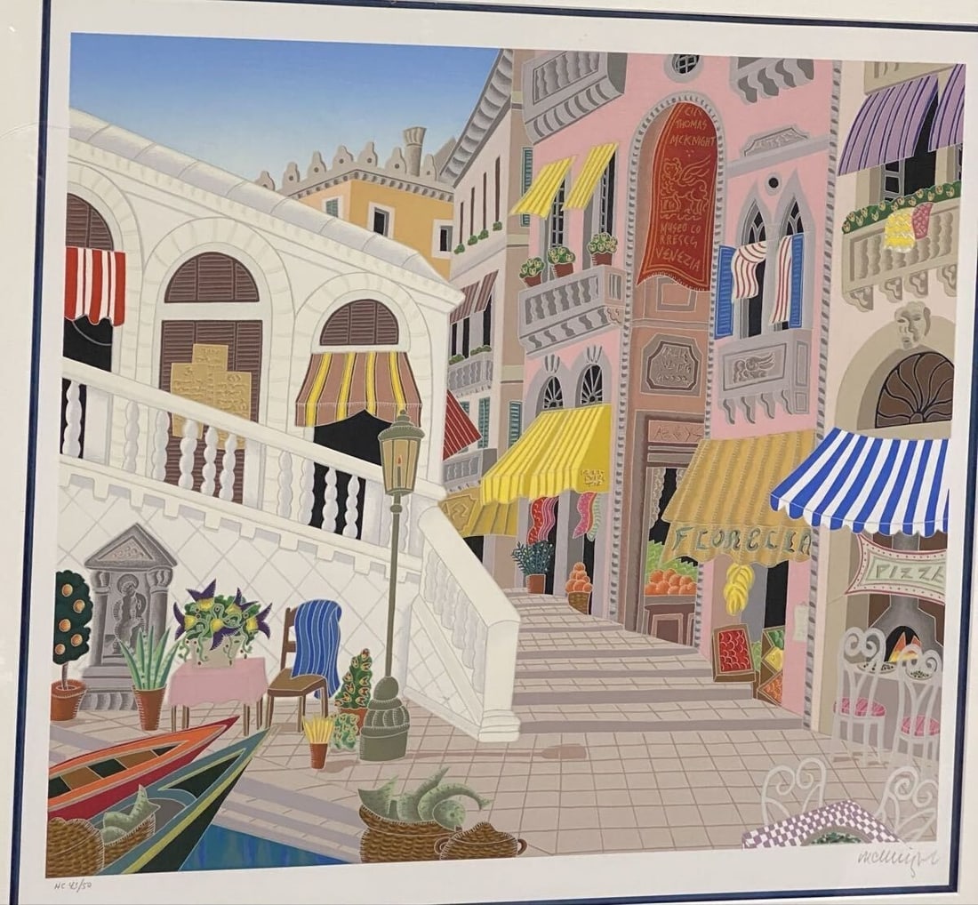 Print Thomas McKnight Venice Suite II Serigraph Hand Signed Collectible Art (1 of 15)