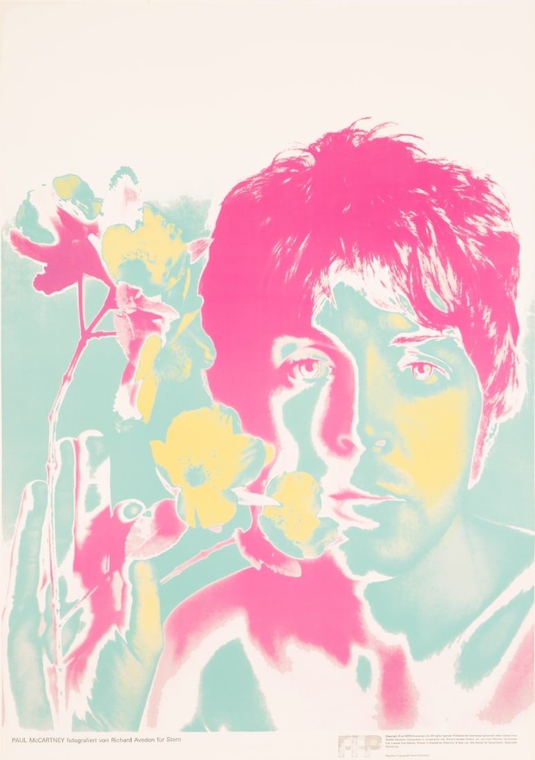 Printing Richard Avedon Paul Mccartney Poster Done For Stern 1967 Original (1 of 4)