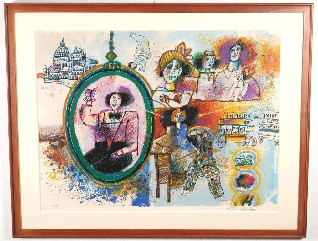 'People of Venice' Limited Edition Lithograph Signed Framed - Theo Tobiasse: 'People of Venice' Limited Edition Lithograph Signed Framed - Theo Tobiasse This listing features 'People of Venice' Limited Edition Lithograph Signed Framed - Theo Tobiasse. Item specifics are provid