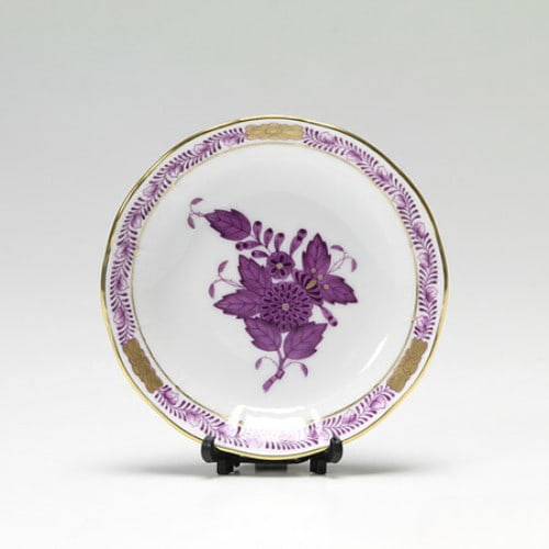 Collectible Herend Bowl Apponyi Lilac Hand Painted Sweet Plate Porcelain Hungary (1 of 3)