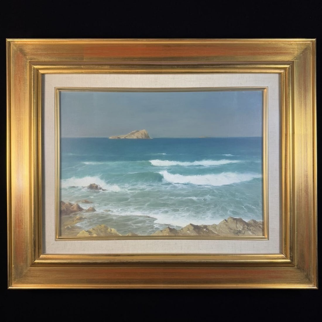 European Hybler Mediterranean Coast Original Oil Painting F6 Seascape Eastern: European Hybler Mediterranean Coast Original Oil Painting F6 Seascape Eastern This listing features European Hybler Mediterranean Coast Original Oil Painting F6 Seascape Eastern. Item specifics are